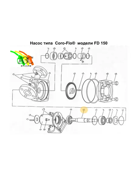 Схема насоса FD-150
Вал насоса